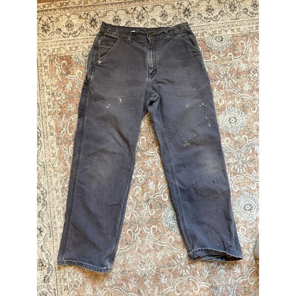 Carhartt Men’s 32x32 Work Pants – Distressed Paint Marked Workwear Carpenter Sty